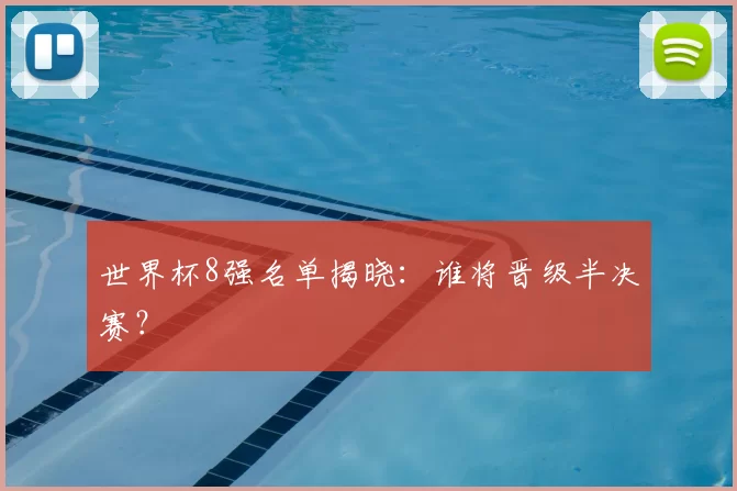 世界杯8强名单揭晓:谁将晋级半决赛?